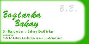 boglarka bakay business card